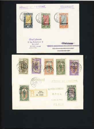 1916-1922, Sélection de 11 lettres avec affranchissements