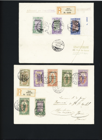 1916-1922, Sélection de 11 lettres avec affranchissements