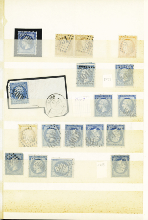 1855-1873, Collection d'oblitérations PC et GC des