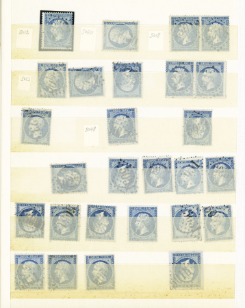 1855-1873, Collection d'oblitérations PC et GC des