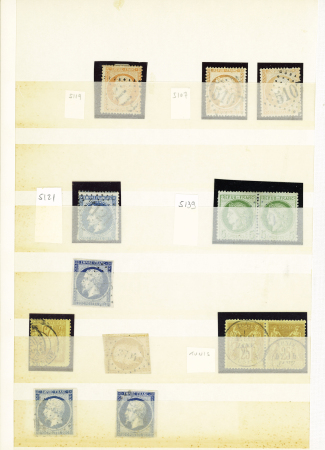 1855-1873, Collection d'oblitérations PC et GC des