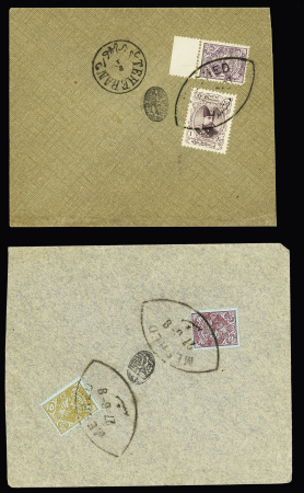 1906-26 Lot of 11 covers bearing various provisionals