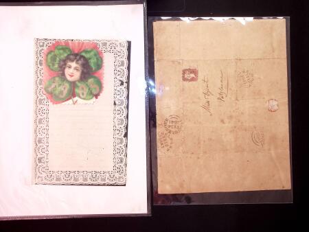 1841 "Love - Map of Matrimony" illustrated lettersheet,