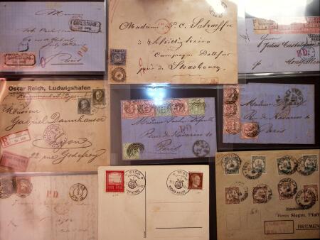 1859-1940 Lot of 19 covers of Germany and States, noted