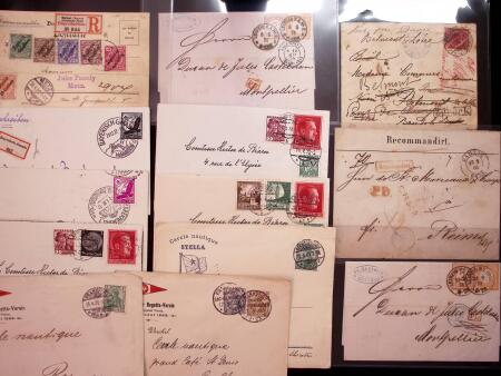 1859-1940 Lot of 19 covers of Germany and States, noted