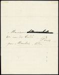 Boules de Moulins : n°28 + 29 OBL GC 4580 + CAD perlé T24 "Missillac (42)" et au verso CAD d'arrivée "6 Paris 6 (60)" (12 fev 71). Nom du destinataire rayé. TB. Cote 3700€++
