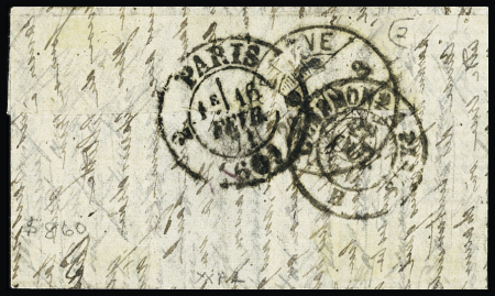 Tentative de retour sur Paris : Suisse n°46 OBL Clarens (20.10.70) sur lettre avec CAD d'arrivée "2 Paris 2 (60)" (16 fev 71). TB