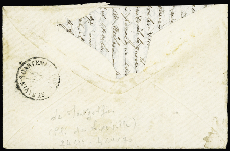 Le Montgolfier - n°29 OBL GC 4290 + T17 Vincennes (24.10.1870) sur ballon monté pour St Savin sur Gartempe (80) avec arrivée 4 nov. Rare et TB. Cote 1000€+