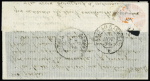 Le Vauban - N°29 pour Dieppe avec arrivée 3 nov - A l'intérieur cachet bleu "Ministère de la justice et des cultes - Cabinet". TB. Cote Yvert 4000€
