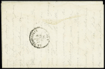 Le Vauban - n°37 OBL GC 1715 + CAD "Paris Grenelle" (24 oct 1870) sur formule Bouquillard avec mention imprimée oblique "par ballon monté" pour La Trimouille (80) avec arrivée CAD T16 4 nov. Signé Calves. Rare et TB