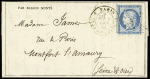 Le Général Renault - n°37 OBL étoile 32 + CAD "Paris R. de la Ste Chapelle" (7 dec 70) sur Gazette des Absents n°14 avec son supplément pour Montfort l'Amaury Seine et Oise avec arrivée 20 dec. TB