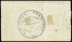 L'Armée de la Loire - n°28 + 29 OBL GC 532 (Bordeaux) sur pli confié (formule Orlandi) pour Londres avec au verso cachet bleu "République française Dartois et Yon aéronautes du gouvernement". RRR et TB