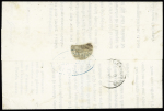 L'Armée de la Loire - n°29 OBL étoile 8 + CAD "Paris R. d'Antin" (28 dec 70) sur circulaire La Nationale pour Ussel (Corrèze) avec arrivée 9 janv. TB. Cote 3000€
