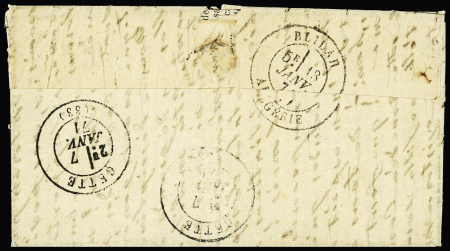L'Armée de la Loire - n°37 OBL étoile 17 + CAD "Paris R. du Pont Neuf" (29 dec 70) sur Gazette des Absents n°20 pour Blidah (Algérie) avec arrivée 13 janv 71. TB