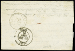 La Poste de Paris - n°37 OBL étoile 1 + CAD "Paris place de la Bourse" (17 janv 71) sur formule Orlandi avec arrivée Albi (29 janv). TB. Cote 550€