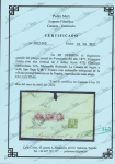 1876-77 Coat of Arms with type 2 overprint: 1/2r Rose,