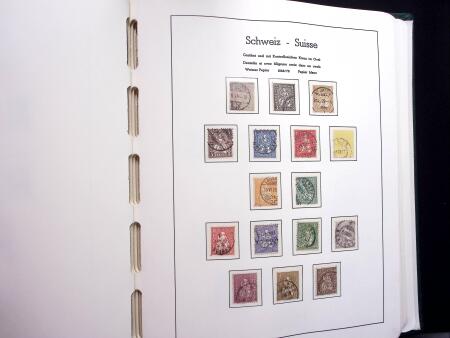 1850-1977 Reichhaltige Sammlung Schweiz in drei Leuchtturm