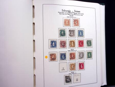 1850-1977 Reichhaltige Sammlung Schweiz in drei Leuchtturm