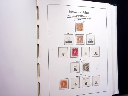 1850-1977 Reichhaltige Sammlung Schweiz in drei Leuchtturm
