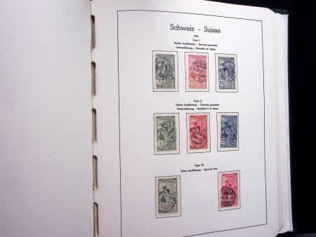 1850-1977 Reichhaltige Sammlung Schweiz in drei Leuchtturm