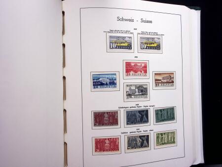 1850-1977 Reichhaltige Sammlung Schweiz in drei Leuchtturm