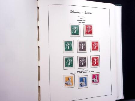 1850-1977 Reichhaltige Sammlung Schweiz in drei Leuchtturm