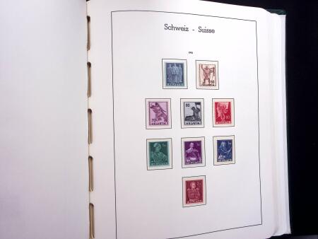1850-1977 Reichhaltige Sammlung Schweiz in drei Leuchtturm