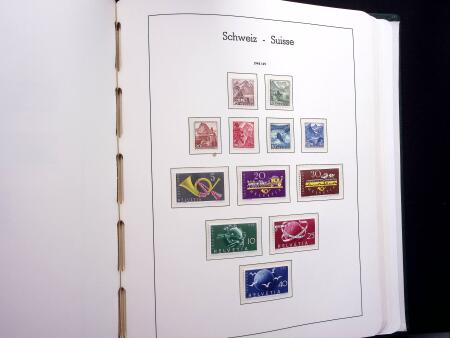 1850-1977 Reichhaltige Sammlung Schweiz in drei Leuchtturm