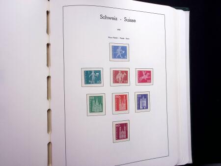 1850-1977 Reichhaltige Sammlung Schweiz in drei Leuchtturm