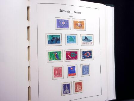1850-1977 Reichhaltige Sammlung Schweiz in drei Leuchtturm