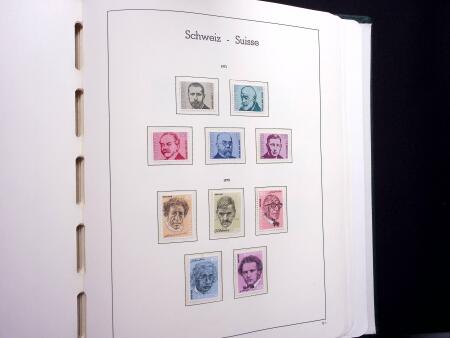 1850-1977 Reichhaltige Sammlung Schweiz in drei Leuchtturm