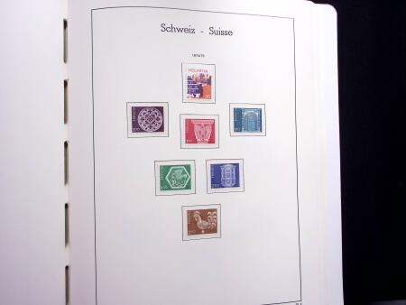 1850-1977 Reichhaltige Sammlung Schweiz in drei Leuchtturm