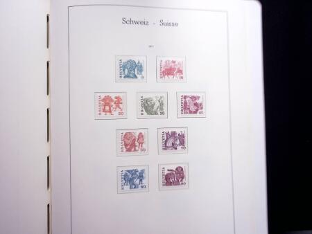 1850-1977 Reichhaltige Sammlung Schweiz in drei Leuchtturm
