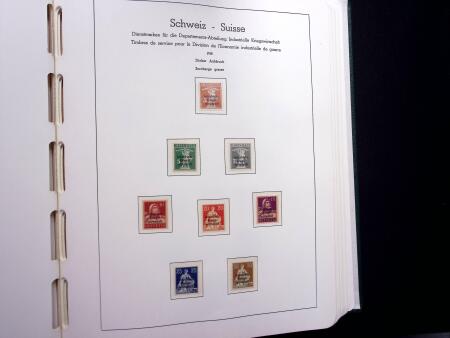 1850-1977 Reichhaltige Sammlung Schweiz in drei Leuchtturm