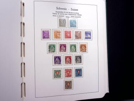 1850-1977 Reichhaltige Sammlung Schweiz in drei Leuchtturm