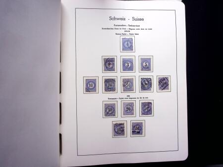 1850-1977 Reichhaltige Sammlung Schweiz in drei Leuchtturm