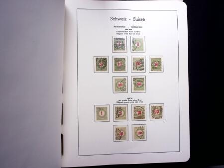 1850-1977 Reichhaltige Sammlung Schweiz in drei Leuchtturm