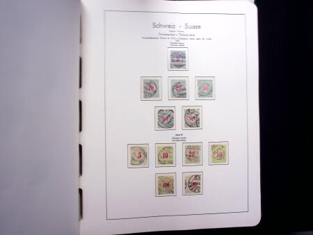 1850-1977 Reichhaltige Sammlung Schweiz in drei Leuchtturm