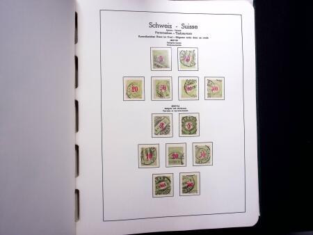 1850-1977 Reichhaltige Sammlung Schweiz in drei Leuchtturm