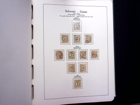 1850-1977 Reichhaltige Sammlung Schweiz in drei Leuchtturm