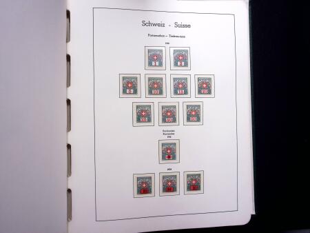 1850-1977 Reichhaltige Sammlung Schweiz in drei Leuchtturm