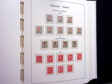 1850-1977 Reichhaltige Sammlung Schweiz in drei Leuchtturm