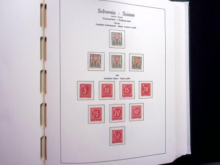 1850-1977 Reichhaltige Sammlung Schweiz in drei Leuchtturm