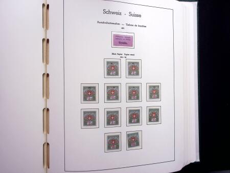 1850-1977 Reichhaltige Sammlung Schweiz in drei Leuchtturm