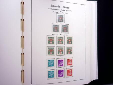 1850-1977 Reichhaltige Sammlung Schweiz in drei Leuchtturm