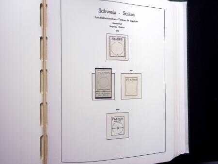 1850-1977 Reichhaltige Sammlung Schweiz in drei Leuchtturm