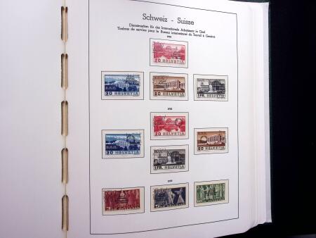 1850-1977 Reichhaltige Sammlung Schweiz in drei Leuchtturm