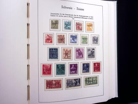 1850-1977 Reichhaltige Sammlung Schweiz in drei Leuchtturm