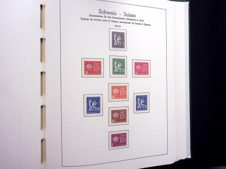 1850-1977 Reichhaltige Sammlung Schweiz in drei Leuchtturm