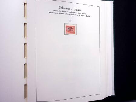 1850-1977 Reichhaltige Sammlung Schweiz in drei Leuchtturm